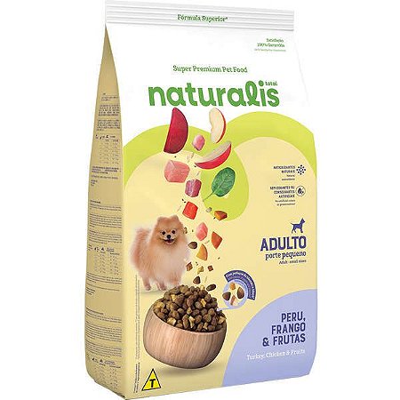 Ração Naturalis Adulto Raças Pequenas Frango Peru Frutas 1KG