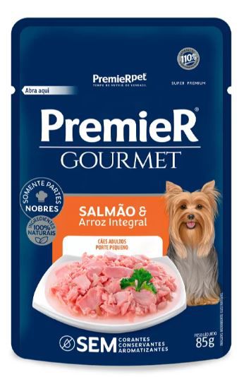 Ração Premier Sache Gourmet Cães Adultos Pequeno Porte Salmão 85Gr