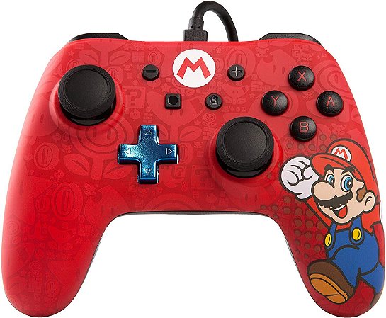 Controle Super Mario Bros Com Fio Nintendo Switch e PC - Info Work