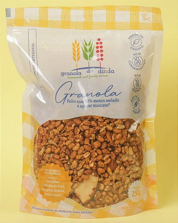 REFIL GRANOLA DA DINDA 50% MENOS AÇÚCAR 250G