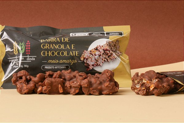 BARRA DE GRANOLA E CHOCOLATE - MEIO AMARGO