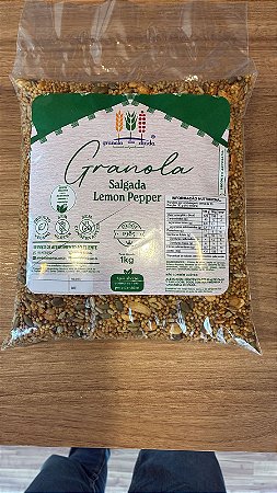 REFIL GRANOLA DA DINDA LEMON PEPPER KG SEM GLUEN E NENHUM CONSERVANTE ARTESANAL