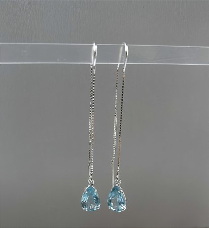 Brinco Orvalina Topázio Azul