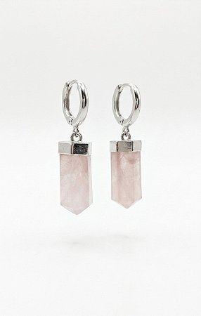Argolinha Ártemis Quartzo Rosa