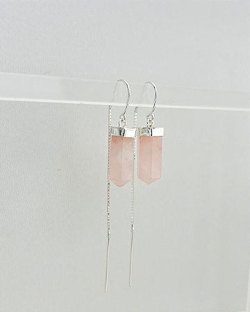 Brinco Selene Quartzo Rosa
