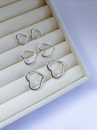 Trio de Argolas Coração