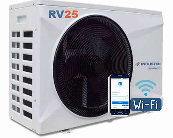 Trocador de Calor Piscina Inverter RV25 c/ Wi-Fi Mono 220V Industek