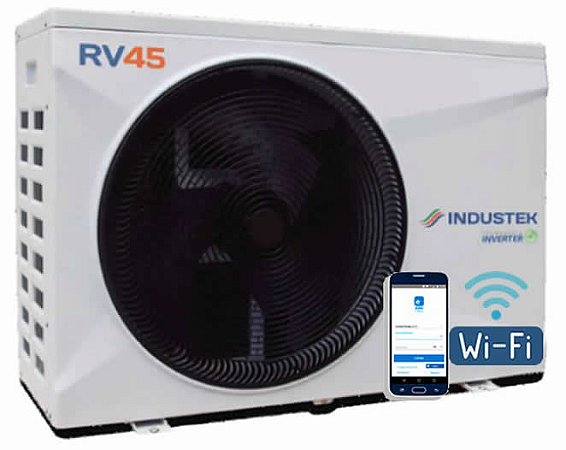 Trocador de Calor Piscina Inverter RV45 c/ Wi-Fi Mono 220V Industek