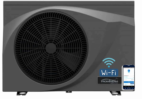 Trocador De Calor Piscina 125.000L Fti125 Inverter c/ Wi-Fi FromTherm