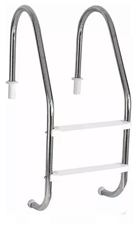 Escada Aço Inox 2 degraus Degraus em ABS Inpx