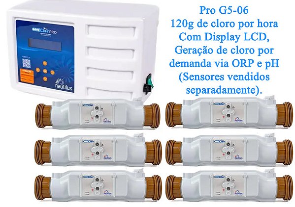 Gerador De Cloro p/ Piscina Comercial/Coletiva Nautilus Easyclor Pro G5-06