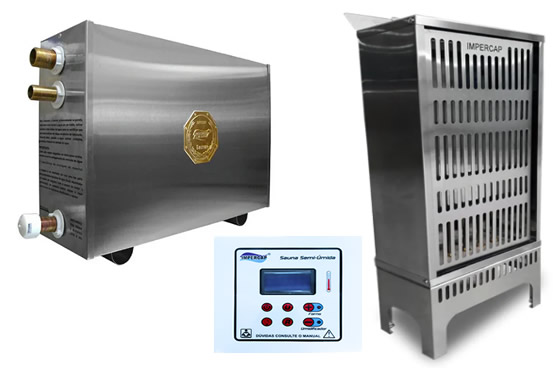 Sauna Semi-Úmida Finlândia Star 16,5 m³ 9 kw Impercap