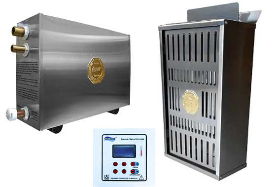 Sauna Semi-Úmida Finlândia Fix Mix 16,5 m³ 9 kw Impercap