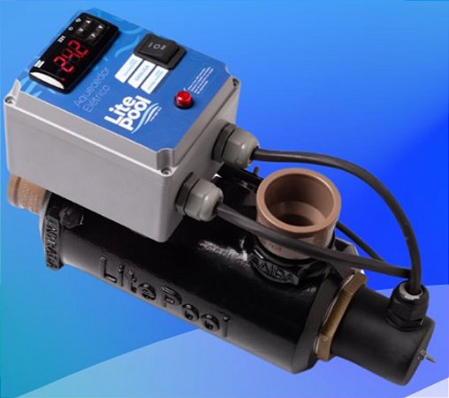 Aquecedor de passagem Lite Pool até 5.000 lts. 2kw LPE 5  p/ Spa Ofurô e pisc.peq. Light Tech