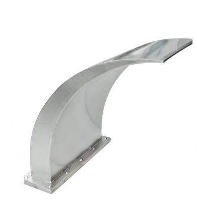 Cascata Aço Inox Wave Média Pooltec