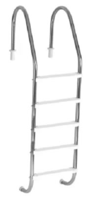 Escada Aço Inox 5 degraus Degraus em ABS Pooltec