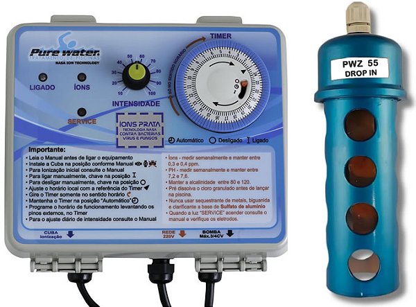 Ionizador Pure Water PWZ 55AG Drop In Pisc.Igui/Splash
