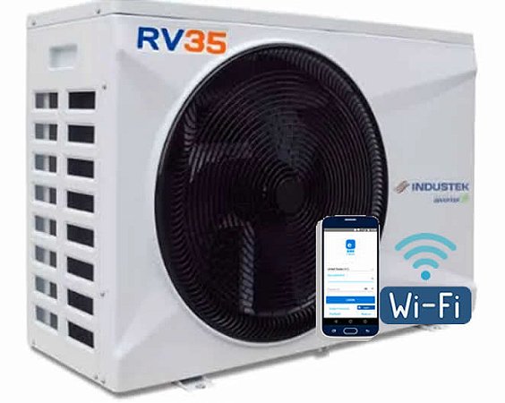 Trocador de Calor Piscina Full Inverter RV35 c/ Wi-Fi Mono 220V Industek