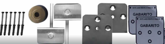 Kit de instalação da Porta Pratic Padrão Impercap