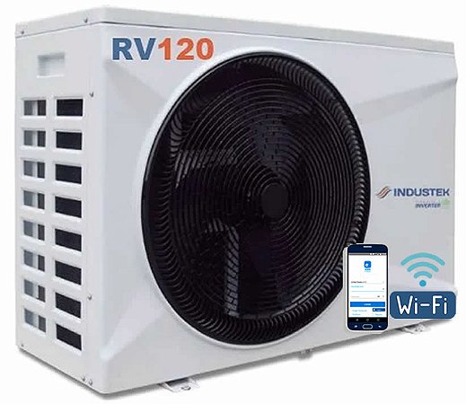 Trocador de Calor Piscina Full Inverter RV120 c/ Wi-Fi Mono 220V Industek