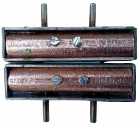 Kit Eletrodo Bastão de Cobre Reposição Ionizador 100 mil litros Impercap