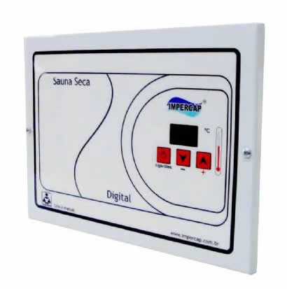 Painel Sauna Seca Frente + Contatora Trif. 220v 15-18 KW- Impercap