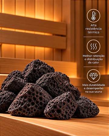 Pedras Vulcânicas Para Saunas 5 kg - Impercap