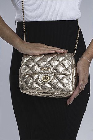 BOLSA PEQUENA MATELASSÊ - 400 - METALIZADO