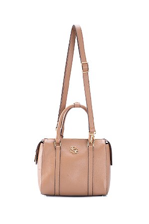 BOLSA COURO MÉDIA MARRROM CARAMELO CÓD-538