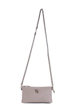 BOLSA COURO PEQUENA COM DIVISÓRIAS BEGE PELE CÓD-5472