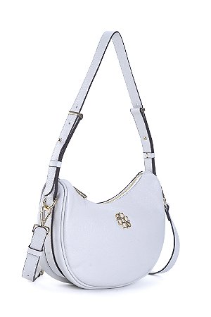 BOLSA COURO HOBO MÉDIA BRANCO OFF CÓD-552