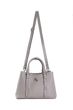 BOLSA COURO MÉDIA ESTRUTURADA COM DIVISÓRIA BEGE SAND CÓD-567