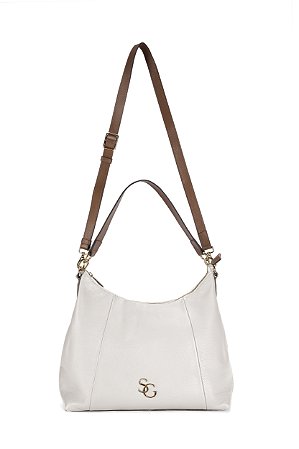 BOLSA COURO GRANDE MACIA BRANCO OFF CÓD-575