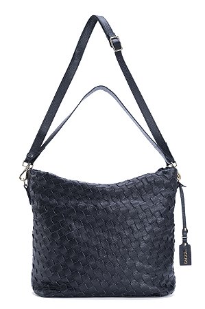 BOLSA COURO SACO GRANDE MACIA COM DIVISÓRIAS PRETO CÓD-583