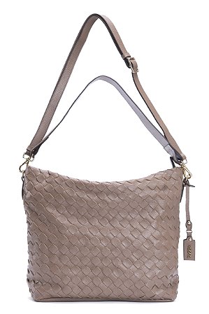 BOLSA COURO SACO GRANDE MACIA COM DIVISÓRIAS MARROM MOCHA CÓD-583