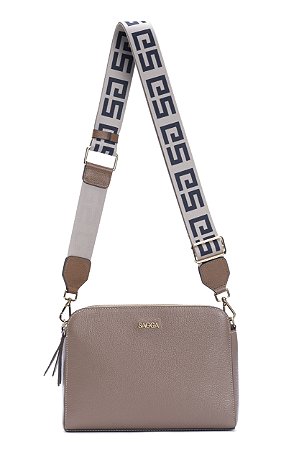 BOLSA COURO MÉDIA ESTRUTURADA RETANGULAR ALÇA SG MARROM MOCHA CÓD-281