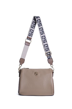 BOLSA COURO GRANDE ESTRUTURADA QUADRADA MARROM CARAMELO SG CÓD-568