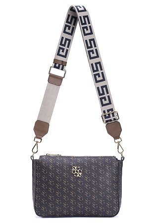 BOLSA COURO PEQUENA ESTRUTURADA MONOGRAMA SG CÓD-584