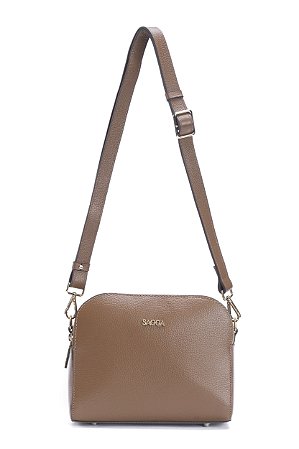 BOLSA COURO MÉDIA ESTRUTURADA MARROM WHISKY CÓD-592