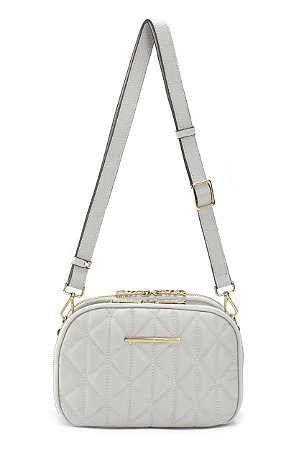 BOLSA COURO MATELASSÊ PEQUENA BRANCO OFF CÓD-653