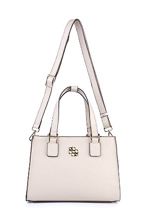 BOLSA COURO MÉDIA ESTRUTURADA BEGE AVEIA CÓD-497