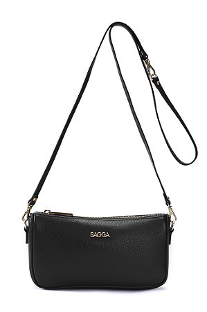 BOLSA COURO PEQUENA MACIA PRETO CÓD-655