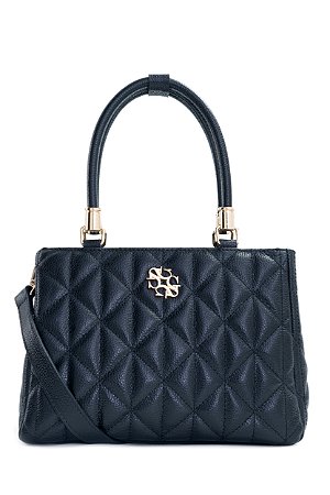 BOLSA COURO MÉDIA MATELASSÊ PRETO CÓD-656