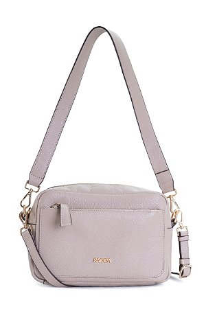 BOLSA COURO MÉDIA MACIA BEGE CÓD-667