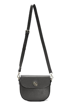 BOLSA COURO MÉDIA ESTRUTURADA PRETO CÓD-677