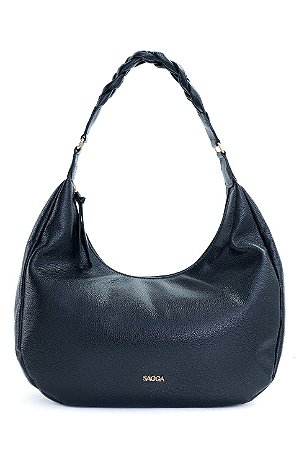BOLSA COURO GRANDE MACIA PRETO CÓD-681