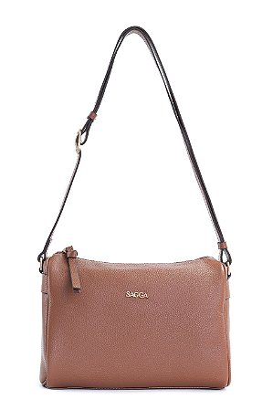 BOLSA COURO GRANDE QUADRADA MARROM WHISKY CÓD-682