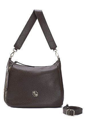 BOLSA COURO GRANDE MACIA MARROM CAFÉ CÓD-595