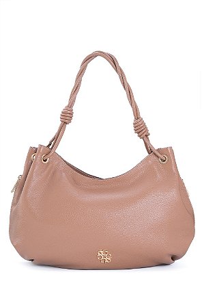 BOLSA EM COURO GRANDE MACIA MARROM WHISKY CÓD-808