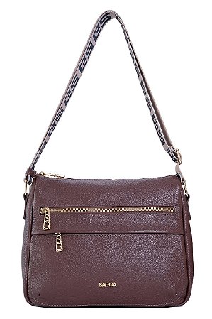 BOLSA EM COURO GRANDE TRANSVERSAL MARROM CAFÉ CÓD-802